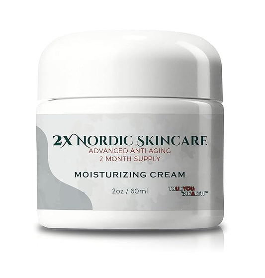 2x Nordic Skincare Cream - 2 Month Supply - Anti Aging Face Cream - Firm & Hydrate - Vitamin A, Collagen, & Ceramide Infused Anti-Aging Moisturizing Cream - Anti-Wrinkle - Vitamin C for Dark Spots