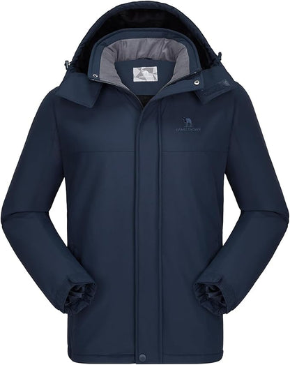 CAMEL CROWN Men's Mountain Ski Snow Jacket Waterproof Winter Coat Snowboarding Windbreaker Windproof Warm Hooded Snow Coat