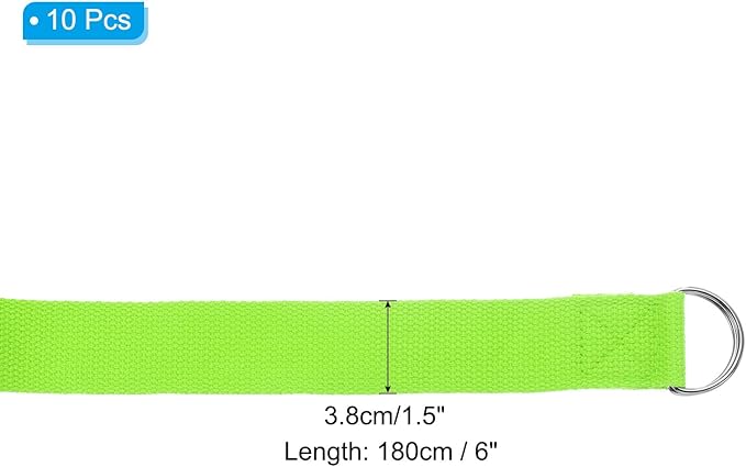 PATIKIL Yoga Strap for Stretching, Cotton Yoga Belt with Adjustable Metal D-Ring Buckle Stretch Band for Fitness Pilates