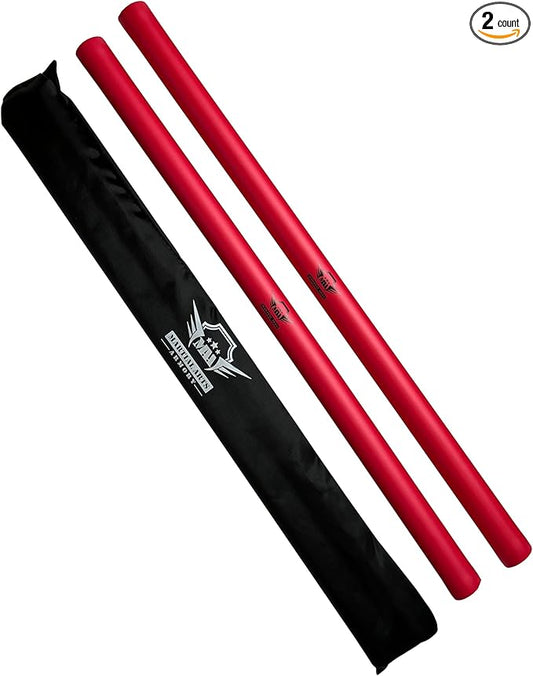 Foam Escrima Sticks with Armory Carry Bag Case - Pair