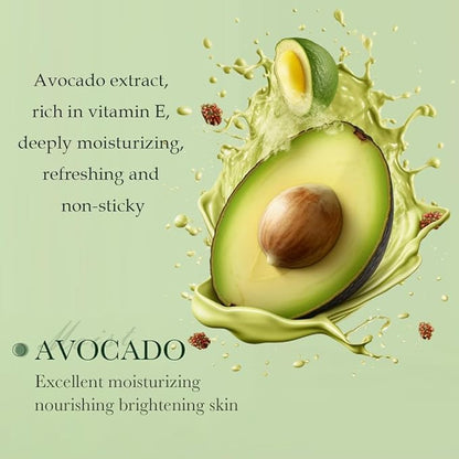 11pcs Avocado Skincare Kit, Skin Care Gift Set with Lip Balm, Toner, Lotion, Face Serum, Eye Cream For Hydrating Skin, Anti-Aging Skin For Women Teen Girls