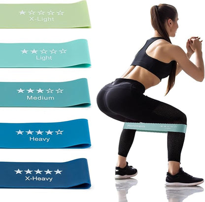 Resistance Bands for Working Out, Exercise Bands with 5 Resistance Levels Fit for Home Fitness, Strength Training, Natural Latex Resistance Band Include Instruction Guide and Carry Bag