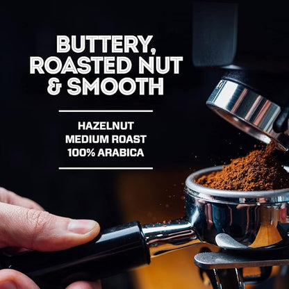 Eight O'Clock Coffee Hazelnut Ground Coffee, Medium Roast, 11 Ounce (Pack of 4) - Buttery, Smooth & Nutty