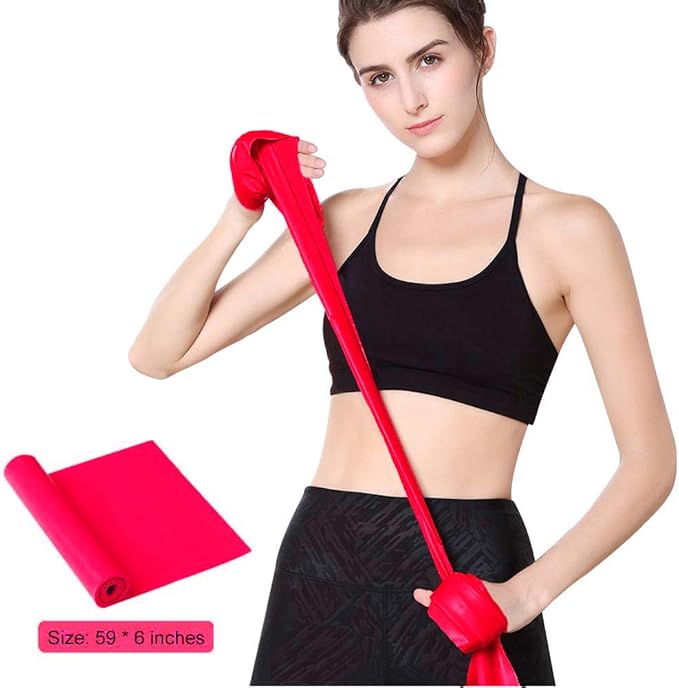 Resistance Bands, Elastic Exercise Bands for Working Out, Physical Therapy, Recovery, Yoga, Pilates, Strength Training