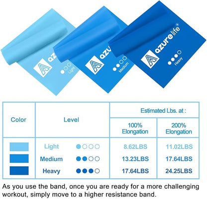 Resistance Bands,Professional Long Non-Latex Elastic Stretch Bands,Exercise Bands for Physical Therapy, Yoga, Pilates, Rehab, at-Home or The Gym Workouts, Strength Training