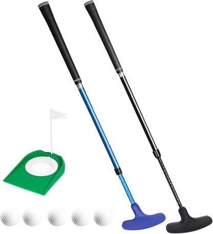 Golf Putter - Golf Putters for Men Right Handed Golfers or Left Handed Golf Putter for Kids and Womens Mini Golf Clubs Set - Two-Way Adjustable Length putters with 5 Golf Practice Ball