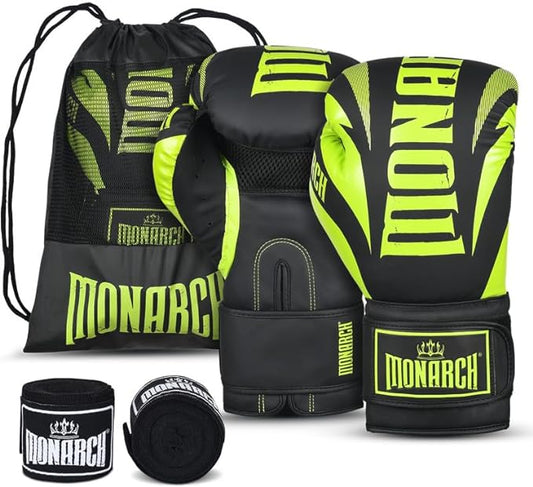 Boxing Gloves Men Women with Hand Wraps for Boxing, Muay thai, kickboxing, Punching Bag Workout traing and Sparing Gear Complete Boxing Kit, Size 8-16 OZ