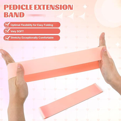 2 Pcs Toe and Foot Stretcher for Ballet, Feet Arch Stretching Band Pink Foot Resistance Band for Gymnastics, Ballet, Dancers, Artistic Swimmers, Improved Flexibility and Technique