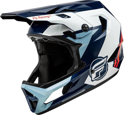 Fly Racing Rayce Full-Face Mountain Bike/BMX Helmet – ASTM F1952 DH Certified, CPSC 1203, CE EN1078, Poly-Alloy Shell, TFV Ventilation, Removable Liner
