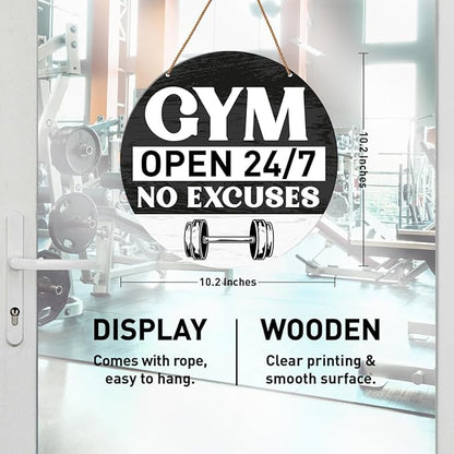 HSNBT Gym Signs Wall Decor, Home Gym Motivational Wall Decor Gym Hanging Signs Decorations for Fitness Workout Room Gift for Woman Man Gym Enthusiast