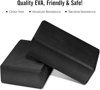 Gaiam Yoga Block - Supportive Latex-Free Eva Foam - Soft Non-Slip Surface with Beveled Edges for Yoga, Pilates, Meditation - Yoga Accessories for Stability, Balance, Deepen Stretches