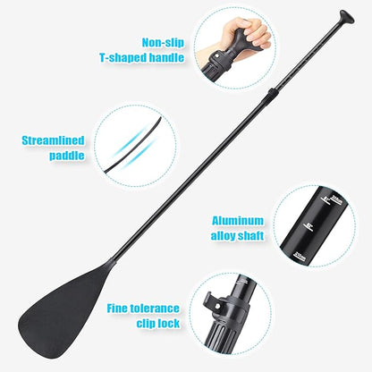 2 Set of 3 Pieces Sup Paddle Board Paddle Kayak Adjustable Stand up Oar Aluminum Alloy Lightweight Replacement Paddleboard Detachable Aluminum Alloy Shaft for Surfing Fishing