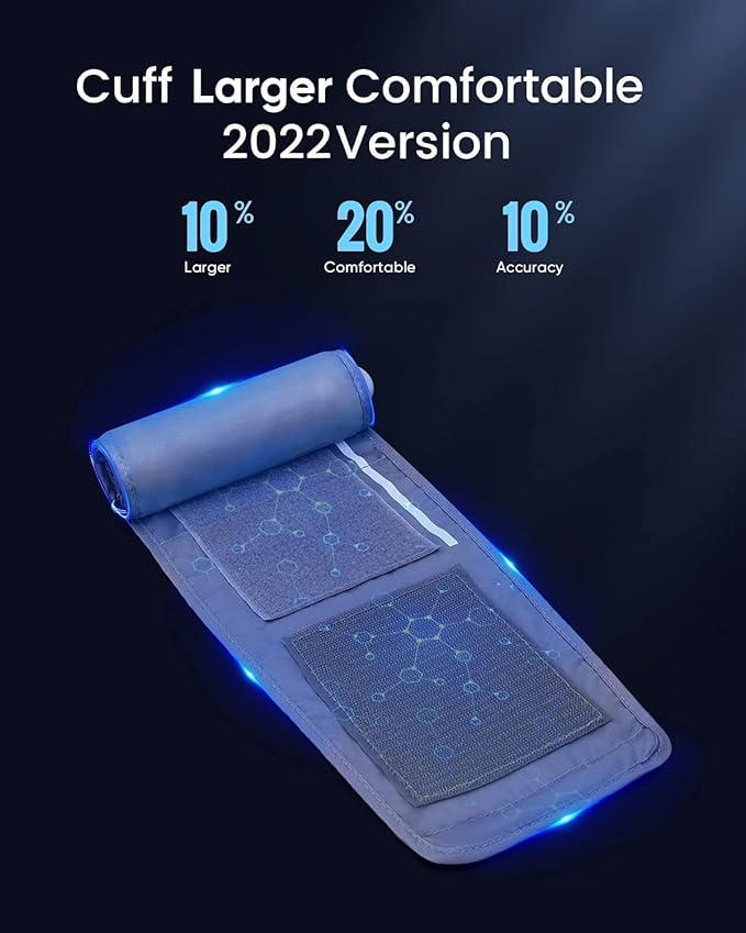 Blood Pressure Monitor,AILE Blood Pressure Machine Upper Arm Large Cuff(8.7"-16.5" Adjustable),Automatic high Blood Pressure Cuff for Home use (Black)