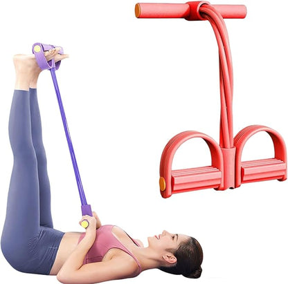 2025 Upgrade Multifunction Tension Rope or Exercise Sit Up Exercise Equipment,Pedal Ankle Puller,Bands-6 Tube Pedal Ankle Puller for Women Men