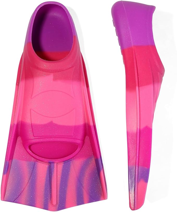 Kids Swim Fins,Short Kids Fins Youth Swimming Flippers for Lap Swimming Training for Children Girls Boys Beginners