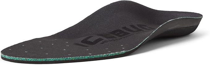 Icebug Comfort Insoles with Dynamic Arch Support, Charcoal Medium Arch, M 12