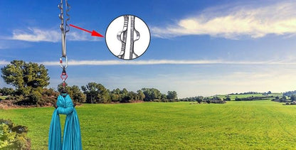 FOSER 2pcs Daisy Chains, Yoga Hammock Extension Strap, Adjustable Nylon Strap Fitness Pilates and Exercise Extend Strap