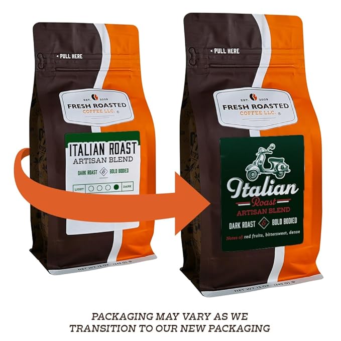 Fresh Roasted Coffee, Italian Roast, 30 lb, Dark Roast, Kosher, Whole Bean