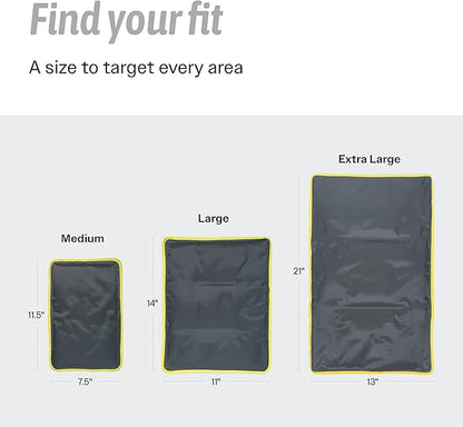 Hot & Cold Reusable Gel Packs (Large, 1 Pack) Flexible Soft Compress - Ice & Heat Therapy for Injuries, Back, Shoulder, Hip, Knee, Joint Pain, Swelling, Bruises, Post Surgery - Sport Temp