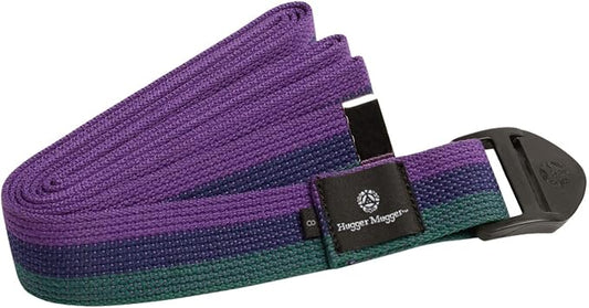 Hugger Mugger Cinch Cotton Yoga Strap - Super Strong Cotton, Quiet Cinch-Style Buckle, Long Length Great for Taller People