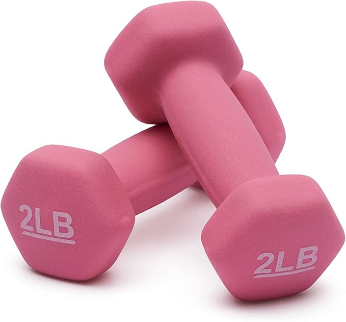 Amazon Basics Neoprene Dumbbell Hand Weights for Exercise and Muscle Toning