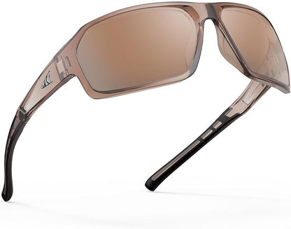KastKing Chippewa Polarized Fishing Sunglasses, UV400 Protection Full Wrap Frame Sports Cycling Sunglasses, 1.0mm TAC Lenses