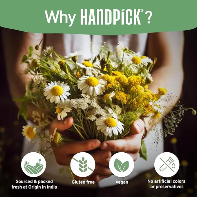 HANDPICK, Good Night Tea Bags (100 Count) Night Time Herbal Tea | Caffeine Free | Floral Blend - Lavender, Chamomile, Peppermint | Natural Tea, Perfect for Bedtime