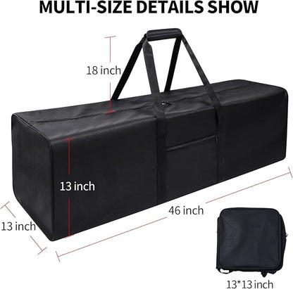 46 Inch Travel Duffle Bag Extra Large Sport Equipment Duffel Bags with 2-way Lockable Zippers