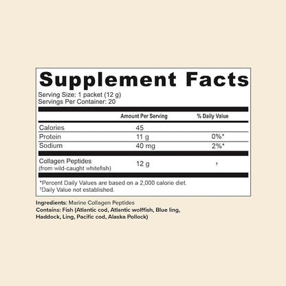 Great Lakes Wellness Sustainable Marine Collagen Peptides Powder for Skin, Hair, Nails, Joints & Digestion - Unflavored - Hydrolyzed, Wild Caught, MSC Certified, Non-GMO, Kosher - 20 Sticks