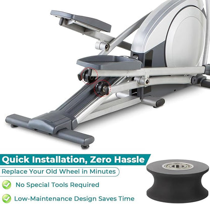 Elliptical Roller Wheel 340773 Polyurethane 90°Hardness Quiet LongLasting Fits For TreadLife For ProForm For NordicTrack