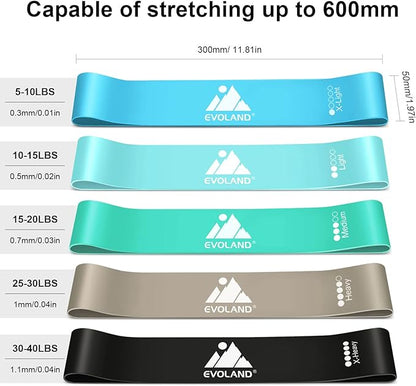 Resistance Bands Set, Workout Bands with Handles, Door Anchor, Ankle Straps and Carry Bag, Exercise Bands for Shape Body and Home Workouts