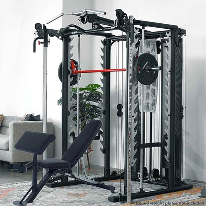 Inspire Fitness Functional Trainer Home Gym, SCS Smith Machine Cage System - Cable Machine Accessories - D-Handles, Ankle Strap & Multi-Function Belt