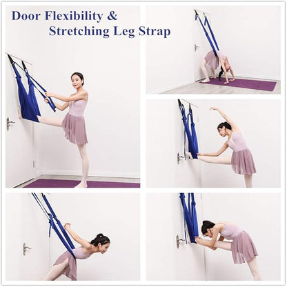 TOCO FREIDO Waist Back Leg Stretch Strap/Yoga Fitness Band, Leg Stretching Assist Trainer, Yoga Stretcher, Back Bend Split Inversion Strap for Fitness, Dance, Ballet, Gymnastics