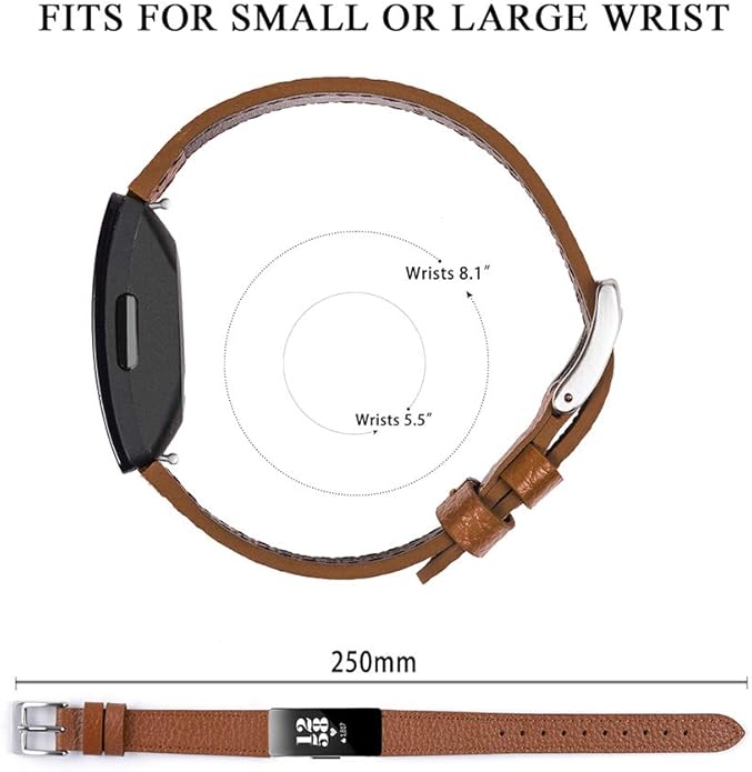 Leather Bands Compatible for Fitbit Inspire 3/2, Classic Wristbands Accessories Strap Replacement Band for Fitbit Inspire 3 Fitness Tracker Women Men