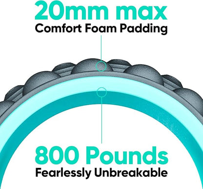 FitBeast Back Roller, Back Wheel Foam Roller - Targeted Muscle Roller for Deep Tissue Massage, Back Stretcher