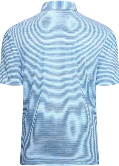 Esabel.C Jacquard Golf Shirts for Men Moisture Wicking Short Sleeve Performance Dry Fit Active Mens Polo Shirts