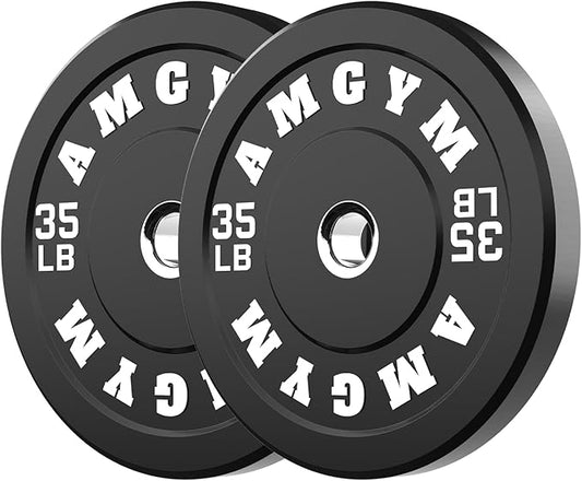 2 Inch Bumper Plates，10-500lbs，Barbell Rubber Olympic Weight Plates Set for Home Gym, Strength Training & Weight Lifting, Multiple Options Colors