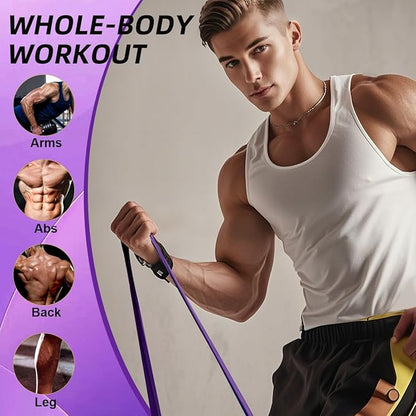 WHATAFIT Resistance Bands, Pull Up Assistance Bands, Exercise Bands, Workout Bands Set for Men and Women Home Fitness, Body Stretching, Strength Training, Physical Therapy