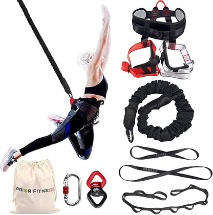 PRIOR FITNESS Bungee Fitness Equipment Set Casual Latex Cord Resistance Bands Dance Rope Exercise at Home Gym Suspension Trainer Professional Training Equipment