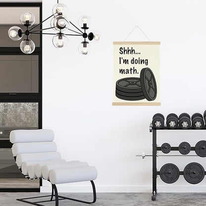 Gym Motivational Posters Funny College Dorm Posters Gifts for Guys Girls Friends I'm Doing Math Gym Flag Wall Art Decor Sign for Home Gym Bedroom Office