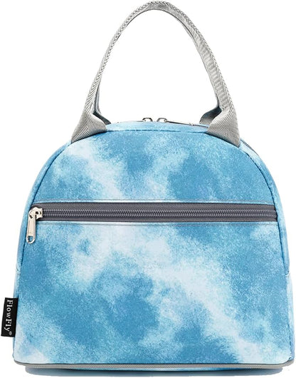 FlowFly Insulated Lunch Cooler Bag - Tote Bag Organizer for Women/Men, Tie Dye