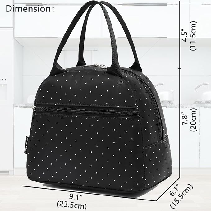 FlowFly Insulated Lunch Cooler Bag - Tote Bag Organizer for Women/Men, Dot