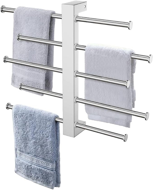 16 Inch Bridge Sliding Bathroom Towel Bar 5-Tier 1.5" Tube