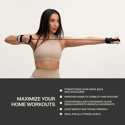 Pvolve P.Band Exercise Resistance Band - Home Workout Equipment to Strengthen Arms, Back and Shoulders, Light Weight Comfortable Glove Design to Improve Mobility, Stability and Posture