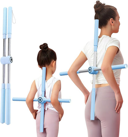 Yoga Stick, Posture Correction Stick for Women and Men, Relieve Back Pain, Upper and Lower Back Stretchers and Straighteners, 24.4-36.2 Inch Stretching Stick Neck Hump Corrector
