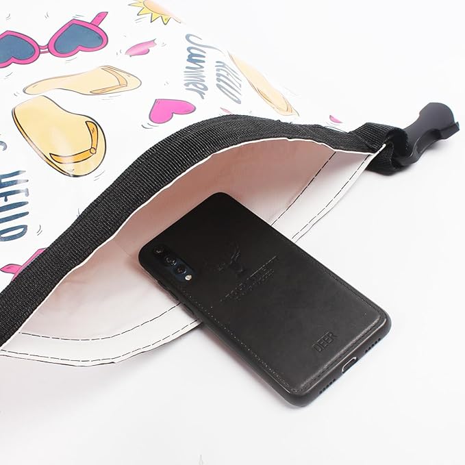 Dry Bag Waterproof,10L Roll Top Backpack Floating Dry Bag for Kayaking Boating Swimming Hiking Camping Outdoor Activities,White Summer