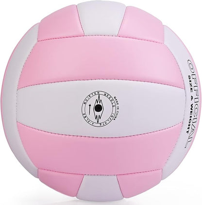 EVZOM Super Soft Volleyball Beach Volleyball Official Size 5 for Outdoor/Indoor/Pool/Gym/Training Premium Volleyballs Equipment Durability Stability Sports Ball