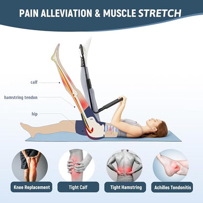 Hamstring Stretcher for Knee Extension & Pain Relief, Adjustable Low Back, Calf, Leg & Hip Stretching Device for Flexibility, ACL Surgery Recovery Physical Therapy Equipment - Upgraded 2025