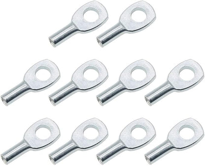 10 Pcs Gym Pulley Machine Cable Eyelet Terminal Interface Port, Gym Machine Accessories For 5Mm/6mm Cable Ball Stopper Interface Port Components For Various Equipment Cables(6mm)