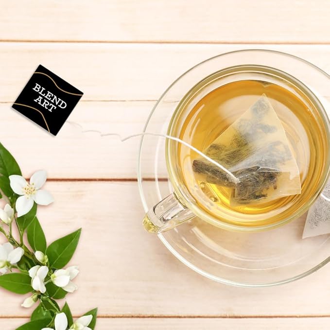 Jasmine Green Tea Bags, 50 Counts, Mountain Loose Leaf Green Tea, Flavored, Delightful Aroma, Sugar Free, 100% Natural Gluten Free, Medium Caffeine Brew As Hot, Cold Or Iced Tea